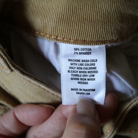 New Directions Button Fly High Rise Jeans - Khaki, Size 6 - Picture 14 of 16